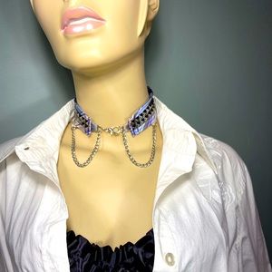 Xanadu Designs, One of a kind,Handmade, Upcycled silk Mens tie,  sexy choker